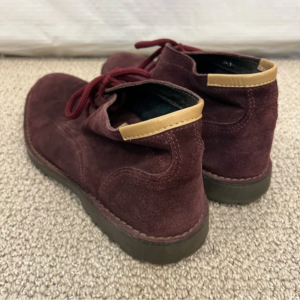 ANGELO NARDELLI Shoes Eggplant Suede Leather Chukka Lace Up Boots Shoe EU 43, 10